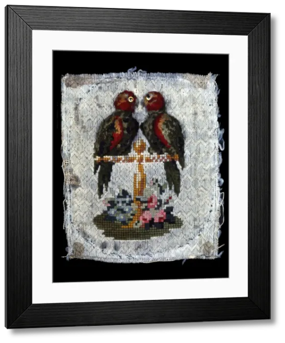 Framed Print : Picture (Needlework), Europe, Probably 19th century. Creator: Unknown Framed Print : Picture (Needlework), Europe, Probably 19th century. Creator: Unknown