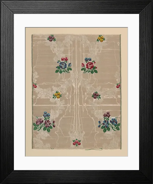 Framed Print : Panel, Spitalfields, 1752 / 55. Creator: Unknown Framed Print : Panel, Spitalfields, 1752 / 55. Creator: Unknown