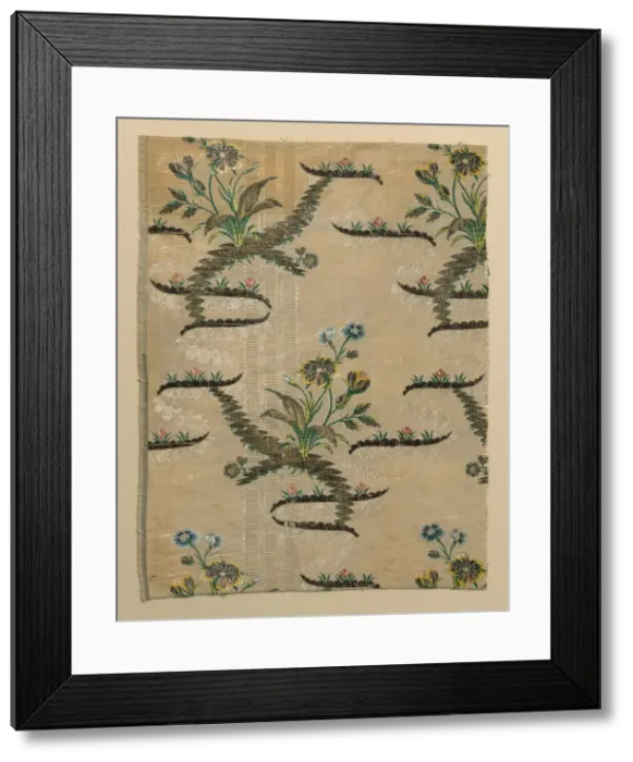 Framed Print : Fragment (Dress Fabric), England, 1750 / 55. Creator: Unknown Framed Print : Fragment (Dress Fabric), England, 1750 / 55. Creator: Unknown