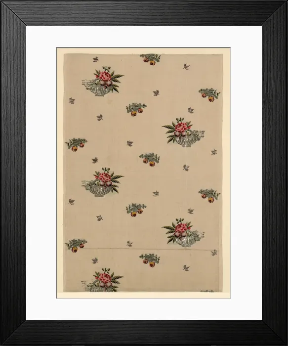 Framed Print : Panel, Spitalfields, c. 1735. Creator: Unknown Framed Print : Panel, Spitalfields, c. 1735. Creator: Unknown