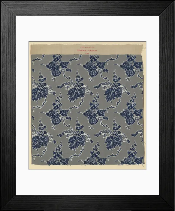 Framed Print : Panel, Spitalfields School of Design, 1849. Creator: Unknown Framed Print : Panel, Spitalfields School of Design, 1849. Creator: Unknown