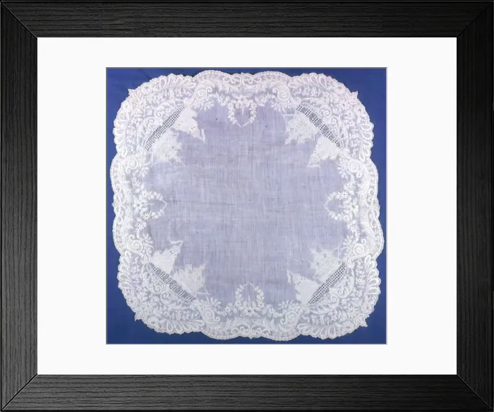 Framed Print : Handkerchief, France, 1825 / 75. Creator: Unknown Framed Print : Handkerchief, France, 1825 / 75. Creator: Unknown
