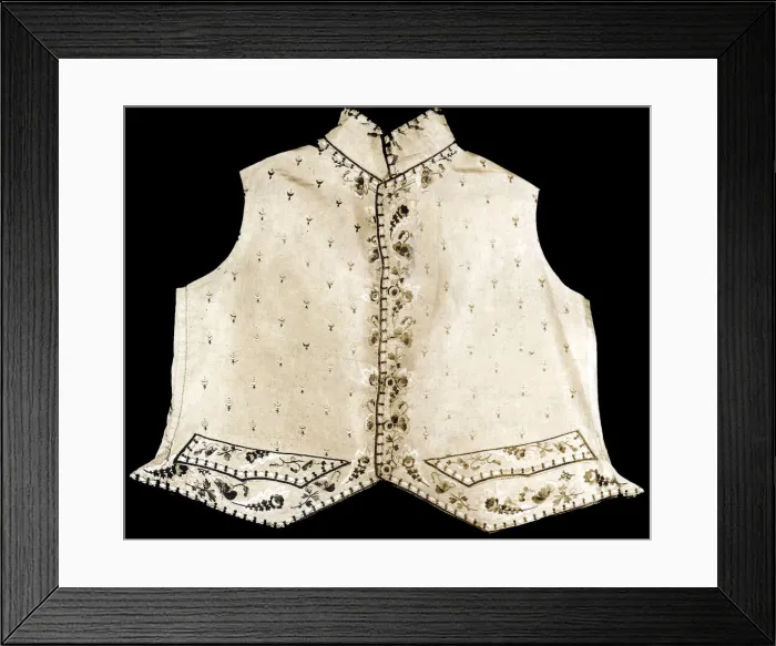 Framed Print : Waistcoat, France, 18th century. Creator: Unknown Framed Print : Waistcoat, France, 18th century. Creator: Unknown