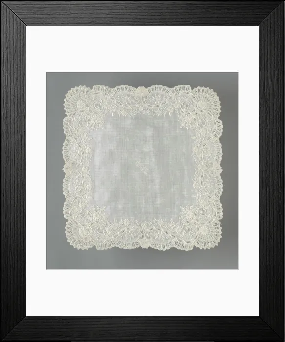 Framed Print : Handkerchief, France, 19th century. Creator: Unknown Framed Print : Handkerchief, France, 19th century. Creator: Unknown