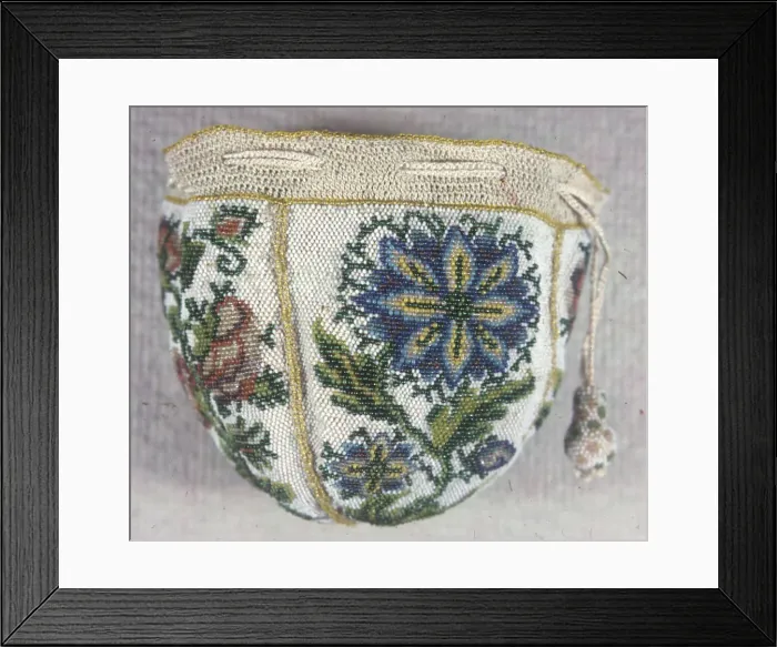 Framed Print : Bag and Samplers, France, Mid-18th century. Creator: Unknown Framed Print : Bag and Samplers, France, Mid-18th century. Creator: Unknown