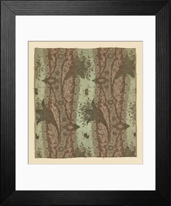 Framed Print : Panel (Dress Fabric), France, 1718 / 20. Creator: Unknown Framed Print : Panel (Dress Fabric), France, 1718 / 20. Creator: Unknown