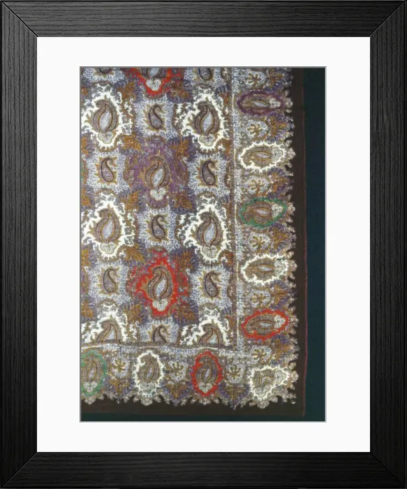 Framed Print : Long Shawl, Europe, 1850 / 1900. Creator: Unknown Framed Print : Long Shawl, Europe, 1850 / 1900. Creator: Unknown