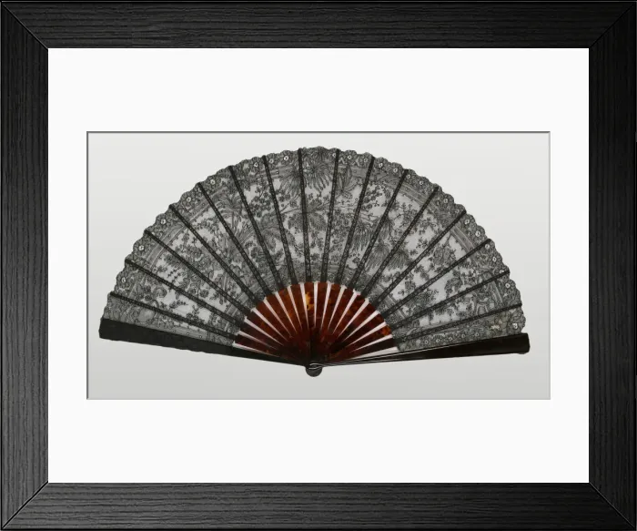 Framed Print : Fan, France, 1870 / 1890. Creator: Unknown Framed Print : Fan, France, 1870 / 1890. Creator: Unknown