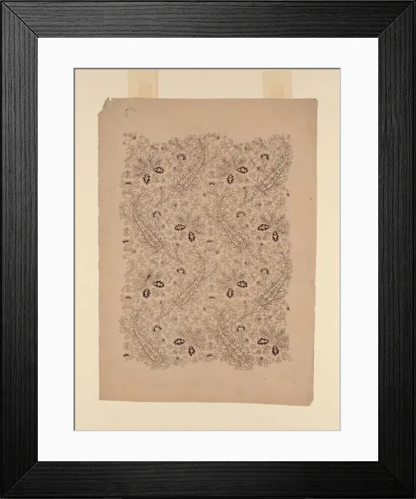 Framed Print : Design for a Woven Fabric, Europe, 19th century. Creator: Unknown Framed Print : Design for a Woven Fabric, Europe, 19th century. Creator: Unknown