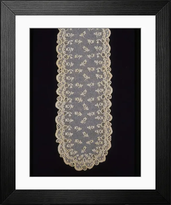 Framed Print : Pair of Lappets (Joined), France, 1880s. Creator: Unknown Framed Print : Pair of Lappets (Joined), France, 1880s. Creator: Unknown