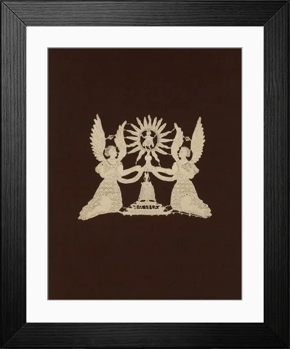Framed Print : Panel (Center Motif For a Liturgical Piece), Europe, 1775 / 1800. Creator: Unknown Framed Print : Panel (Center Motif For a Liturgical Piece), Europe, 1775 / 1800. Creator: Unknown