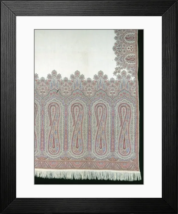 Framed Print : Long Shawl, Europe, 1833 / 66. Creator: Unknown Framed Print : Long Shawl, Europe, 1833 / 66. Creator: Unknown