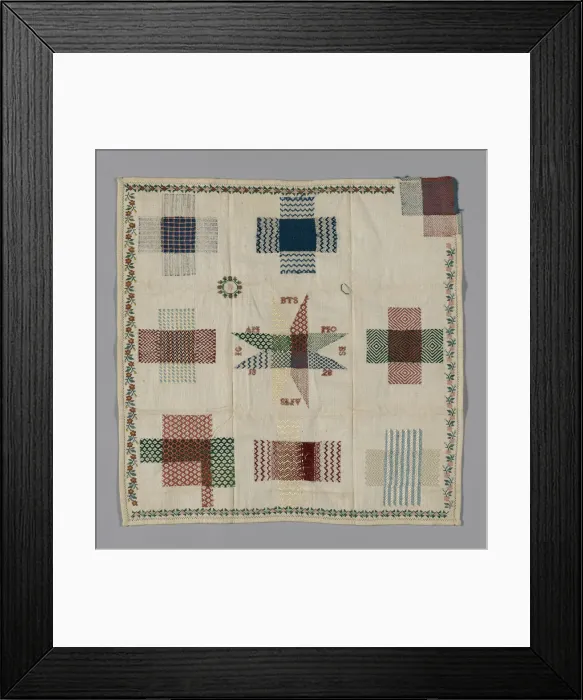Framed Print : Sampler, Europe, 1828. Creator: Unknown Framed Print : Sampler, Europe, 1828. Creator: Unknown
