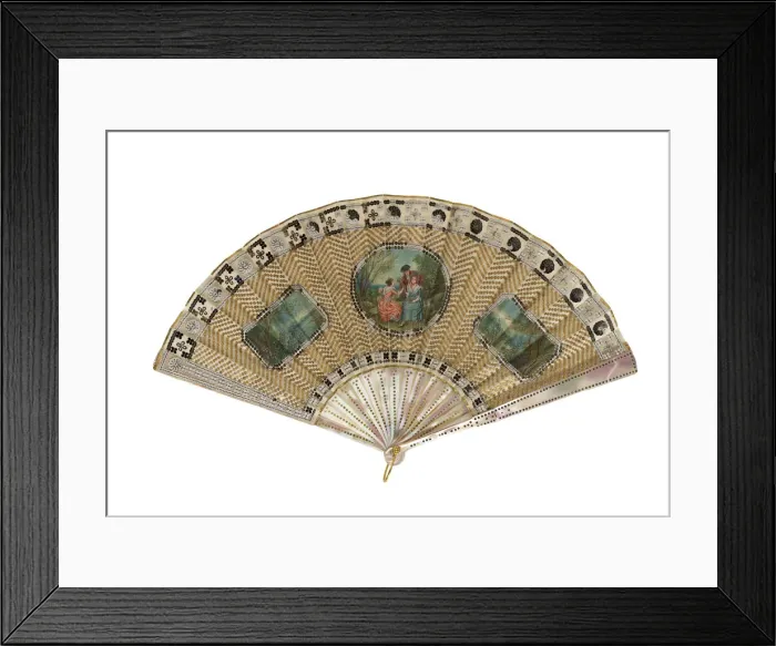 Framed Print : Fan, France, 19th century. Creator: Unknown Framed Print : Fan, France, 19th century. Creator: Unknown