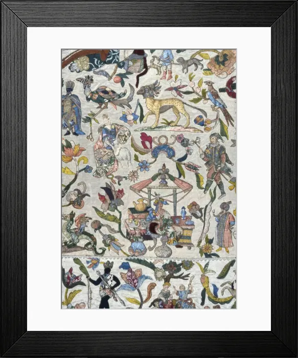 Framed Print : Bedcover, Europe, 1701 / 25. Creator: Unknown Framed Print : Bedcover, Europe, 1701 / 25. Creator: Unknown