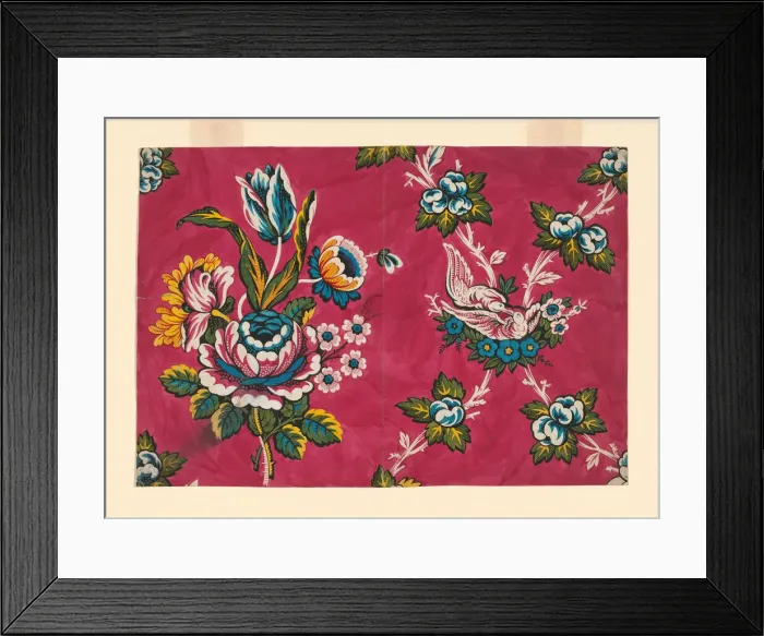 Framed Print : Design for a Printed Textile, France, 1725 / 50. Creator: Unknown Framed Print : Design for a Printed Textile, France, 1725 / 50. Creator: Unknown