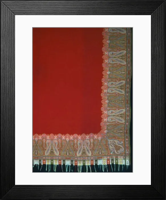 Framed Print : Square Shawl, France, 1850 / 75. Creator: Unknown Framed Print : Square Shawl, France, 1850 / 75. Creator: Unknown
