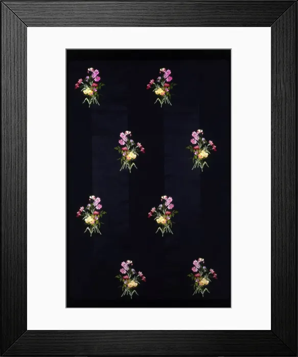 Framed Print : Three Fragments from Dress, France, c. 1885. Creator: Unknown Framed Print : Three Fragments from Dress, France, c. 1885. Creator: Unknown