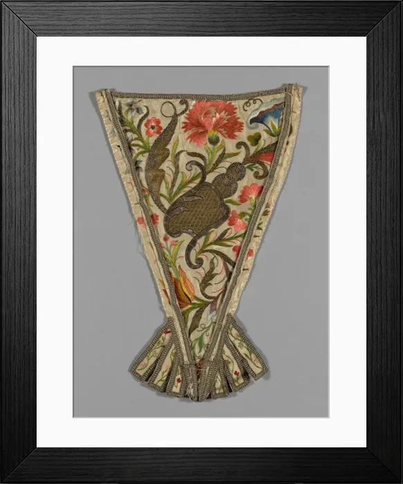 Framed Print : Stomacher, France, 18th century. Creator: Unknown Framed Print : Stomacher, France, 18th century. Creator: Unknown