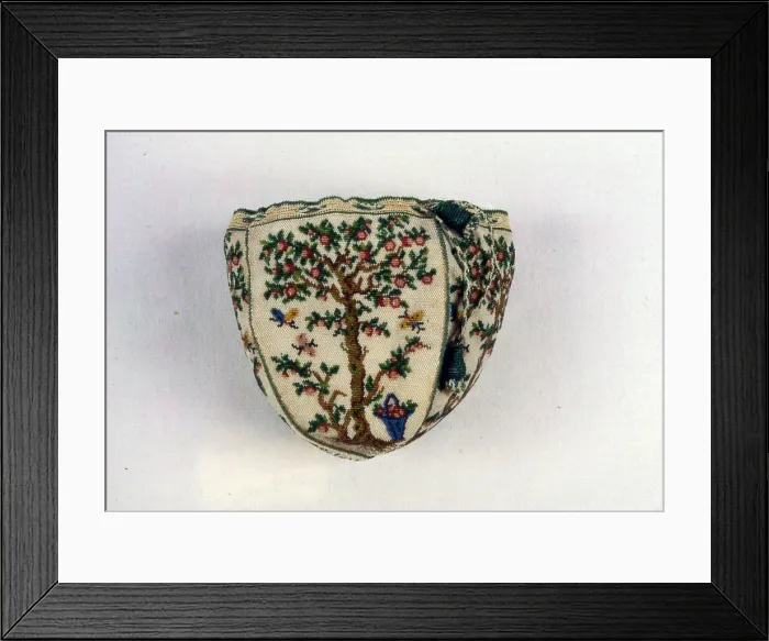 Framed Print : Bag (Beaded), France, 18th century. Creator: Unknown Framed Print : Bag (Beaded), France, 18th century. Creator: Unknown