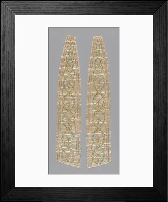 Framed Print : Two Dress Inserts, France, 1780. Creator: Unknown Framed Print : Two Dress Inserts, France, 1780. Creator: Unknown
