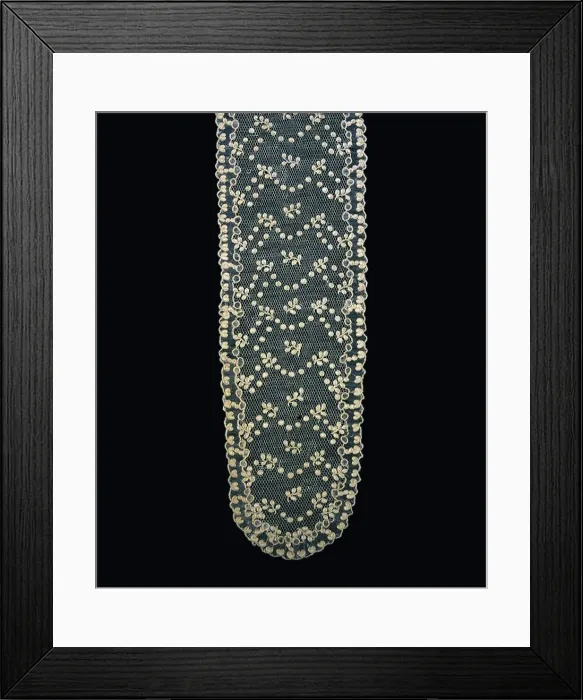 Framed Print : Pair of Lappets (Joined), France, 1875 / 1900. Creator: Unknown Framed Print : Pair of Lappets (Joined), France, 1875 / 1900. Creator: Unknown