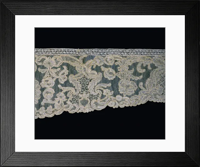 Framed Print : Sleeve Ruffle (Engageante) and Lappets (Joined), France, 1740s. Creator: Unknown Framed Print : Sleeve Ruffle (Engageante) and Lappets (Joined), France, 1740s. Creator: Unknown
