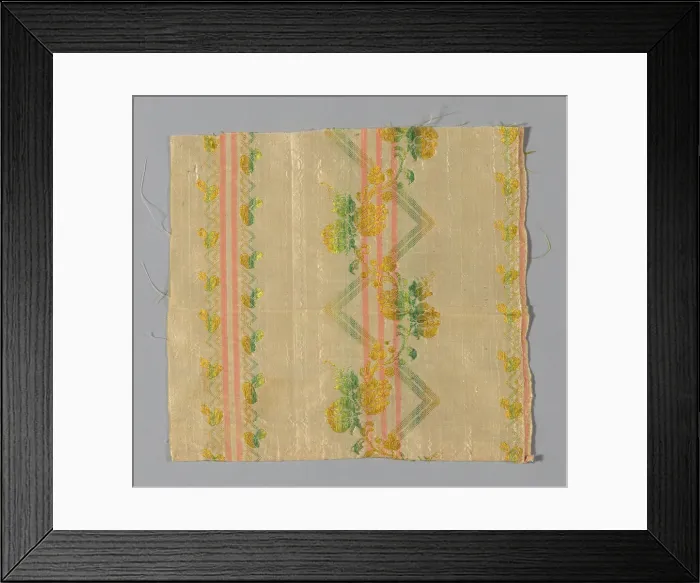 Framed Print : Fragment (Dress Fabric), France, 1775 / 1800. Creator: Unknown Framed Print : Fragment (Dress Fabric), France, 1775 / 1800. Creator: Unknown