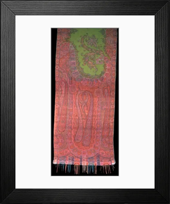 Framed Print : Burnoose, Narrow Shawl, or Scarf, France, c. 1862. Creator: Unknown Framed Print : Burnoose, Narrow Shawl, or Scarf, France, c. 1862. Creator: Unknown