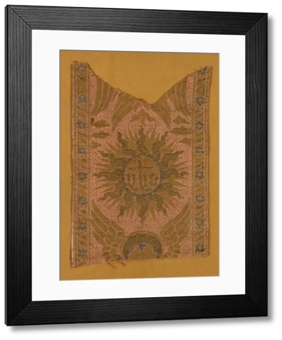 Framed Print : Fragment (From an Orphrey Band), Italy, 15th century. Creator: Unknown Framed Print : Fragment (From an Orphrey Band), Italy, 15th century. Creator: Unknown
