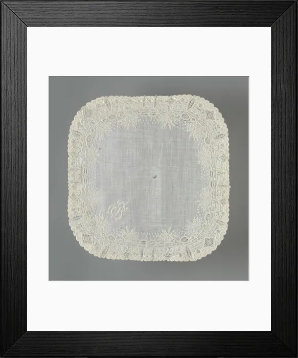 Framed Print : Handkerchief, France, 1850 / 1900. Creator: Unknown Framed Print : Handkerchief, France, 1850 / 1900. Creator: Unknown