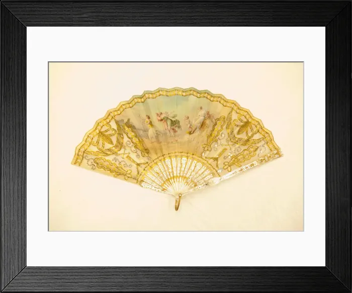 Framed Print : Fan, France, c. 1880. Creator: Unknown Framed Print : Fan, France, c. 1880. Creator: Unknown