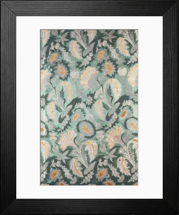Framed Print : Panel and Fragment, France, c. 1700. Creator: Unknown Framed Print : Panel and Fragment, France, c. 1700. Creator: Unknown
