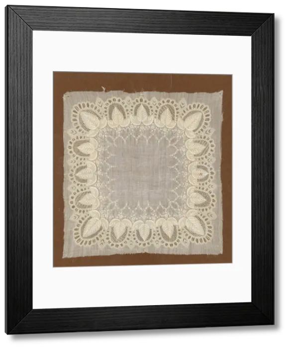 Framed Print : Handkerchief, France, 19th century. Creator: Unknown Framed Print : Handkerchief, France, 19th century. Creator: Unknown