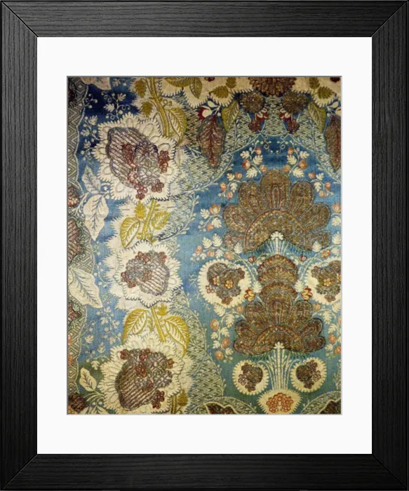 Framed Print : Panel (Dress Fabric), France, c. 1725. Creator: Unknown