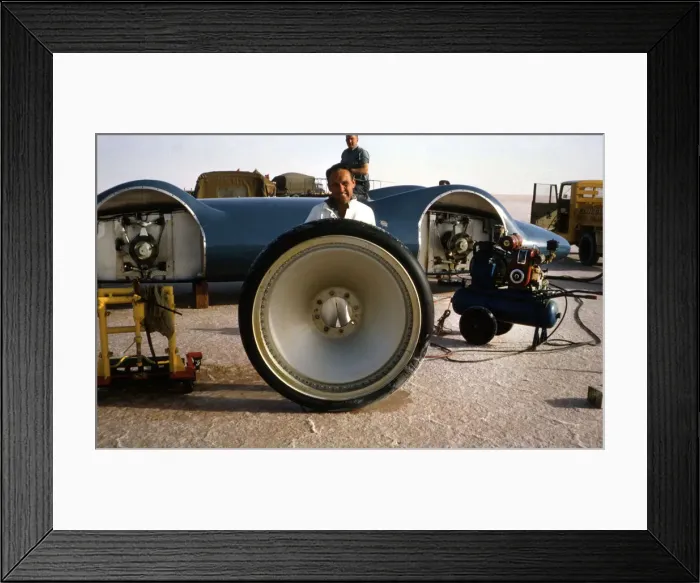 Framed Print : Allan Dougherty, support crew member for Bluebird CN7 World Land Speed Record attempt Framed Print : Allan Dougherty, support crew member for Bluebird CN7 World Land Speed Record attempt