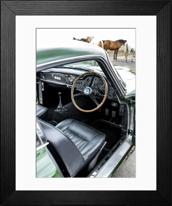 Framed Print : Interior of a 1961 Aston Martin DB4 GT previously owned by Donald Campbell Framed Print : Interior of a 1961 Aston Martin DB4 GT previously owned by Donald Campbell