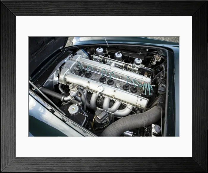 Framed Print : Engine of a 1965 Aston Martin DB5. Creator: Unknown Framed Print : Engine of a 1965 Aston Martin DB5. Creator: Unknown