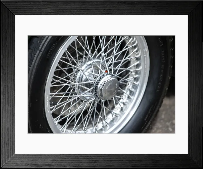 Framed Print : Spoked wheel of a 1961 Aston Martin DB4 GT previously owned by Donald Campbell Framed Print : Spoked wheel of a 1961 Aston Martin DB4 GT previously owned by Donald Campbell