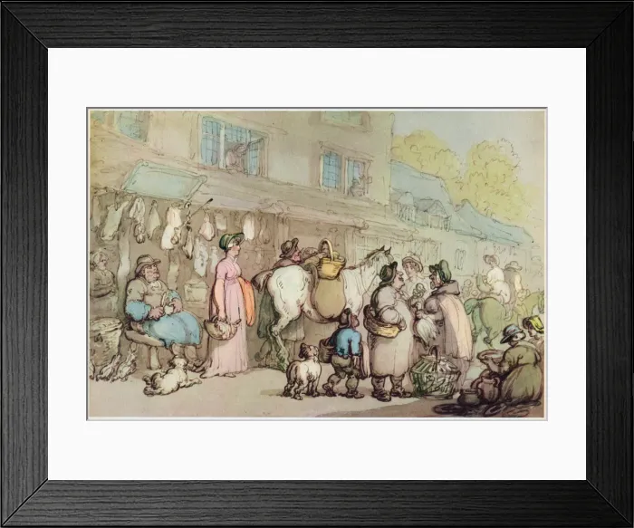 Framed Print : Market Day, c1780-1825. Creator: Thomas Rowlandson Framed Print : Market Day, c1780-1825. Creator: Thomas Rowlandson