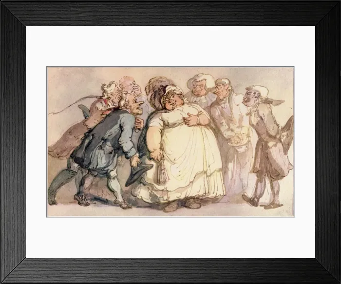 Framed Print : Suitors, c1780-1825. Creator: Thomas Rowlandson Framed Print : Suitors, c1780-1825. Creator: Thomas Rowlandson