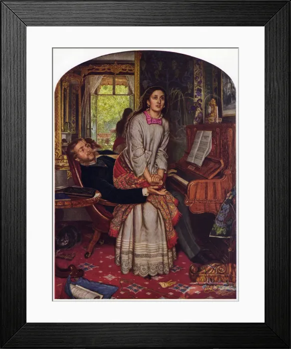 Framed Print : The Awakening Conscience, 1852-1854. Creator: William Holman Hunt Framed Print : The Awakening Conscience, 1852-1854. Creator: William Holman Hunt