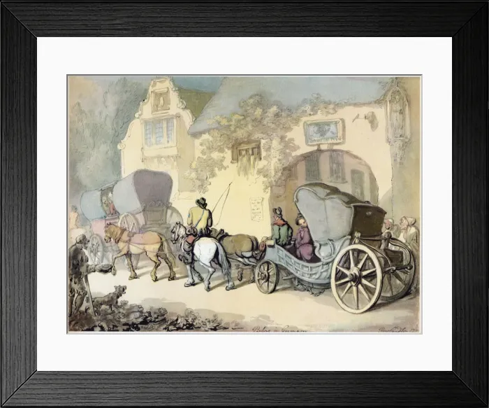 Framed Print : Posting in Germany, c1780-1825. Creator: Thomas Rowlandson Framed Print : Posting in Germany, c1780-1825. Creator: Thomas Rowlandson