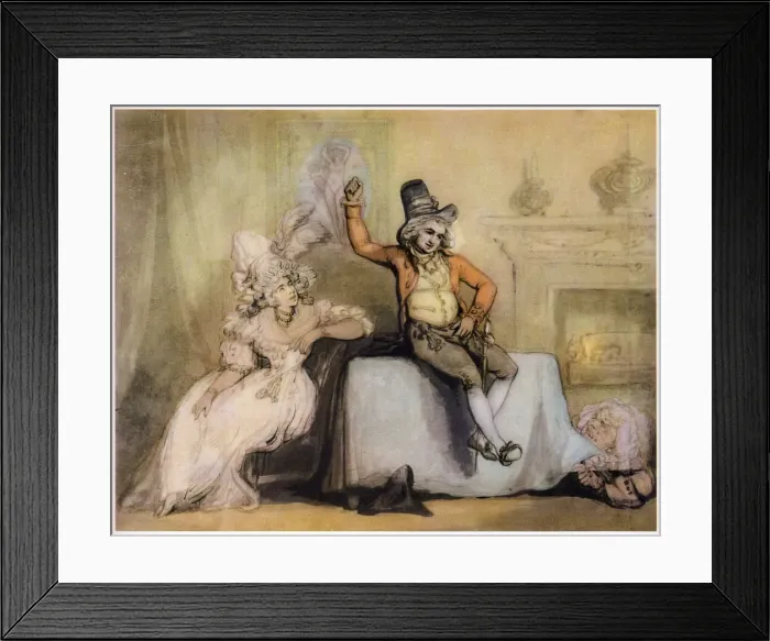Framed Print : Mr. Bannister and Miss Orser, c1780-1825. Creator: Thomas Rowlandson Framed Print : Mr. Bannister and Miss Orser, c1780-1825. Creator: Thomas Rowlandson