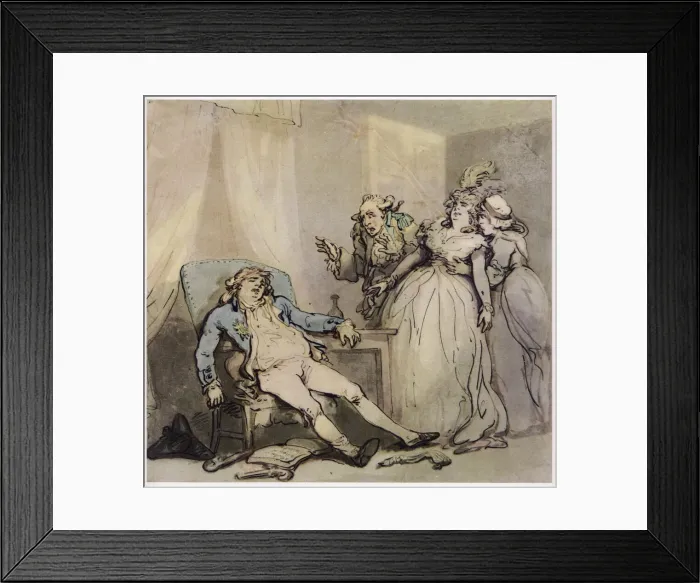 Framed Print : The Suicide, c1780-1825. Creator: Thomas Rowlandson Framed Print : The Suicide, c1780-1825. Creator: Thomas Rowlandson