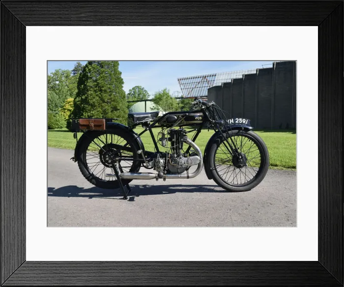 Framed Print : 1927 AJS Big Port motorcycle. Creator: Unknown Framed Print : 1927 AJS Big Port motorcycle. Creator: Unknown