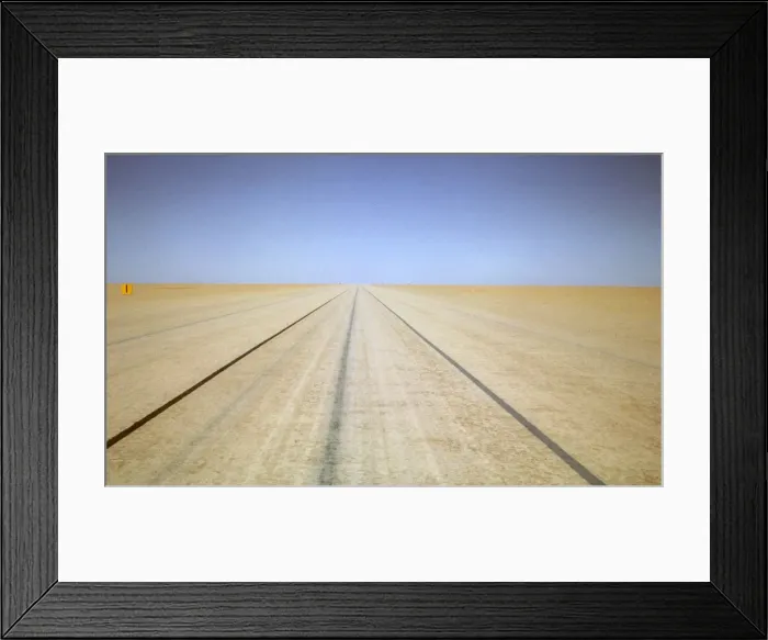 Framed Print : World Land Speed Record course for Bluebird CN7, Lake Eyre, Australia, 1964