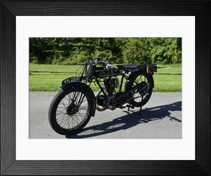 Framed Print : 1927 AJS Big Port motorcycle. Creator: Unknown