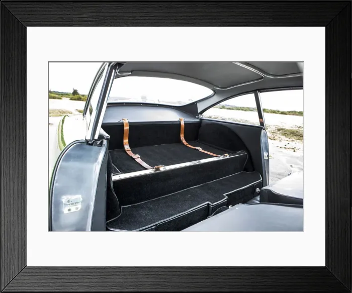 Framed Print : Rear seat of a 1961 Aston Martin DB4 GT previously owned by Donald Campbell Framed Print : Rear seat of a 1961 Aston Martin DB4 GT previously owned by Donald Campbell