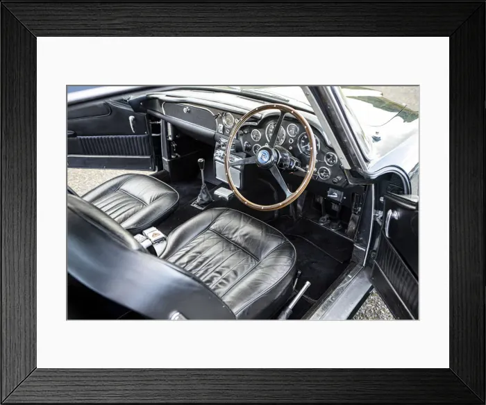 Framed Print : Interior of a 1965 Aston Martin DB5. Creator: Unknown Framed Print : Interior of a 1965 Aston Martin DB5. Creator: Unknown